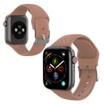 Apple Watch Series 5 44mm 3D strassarmband i silikon - Brun