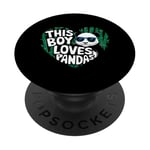 This Boy Loves Pandas Cute Panda Bear Valentines Day PopSockets Adhesive PopGrip