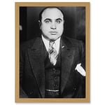 Artery8 Al Capone 1935 Photo Mafia Chicago Gangster The Outfit A4 Artwork Framed Wall Art Print