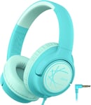 Casque filaire pour enfants-Limite de volume de 85 dBA,son stéréo pliable et réglable au-dessus de l'oreille,prise jack 3,5 mm pour garçons et filles-Casque pour école/voyage/tablette/PC