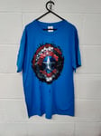 Official Marvel Captain America's Shield Blue Large T-Shirt