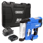 Draper D20 Nail Gun Cordless | 20V Nailer and Stapler Gun | 2Ah Battery and Charger Included | Brad Nailer Electric Stapler | 00646