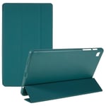 För Samsung Galaxy Tab A7 Lite 8,7-tums inre bikakedesign Anti-fall Anti-scratch Läder Tablet Case Auto Wake/Sleep Cover med Tri-fold Stativ Blackish Green