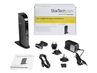 Startech.Com Usb 3.0-Dockningsstation För Dubbla Skärmar Med Hdmi - Dvi - 6 Usb-Portar - Dockningsstation - Usb - 1Gbe - För P/N: Armbarduo, Armbarduov, Armdual, Armdual30, Armdualv, Armslimduo, Sva5m4neua, Tb33a1c