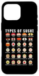 iPhone 16 Pro Max Types of Sushi T-Shirt Sushi Shirt Nigiri Sashimi Salmon Case