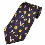 THE TIE STUDIO - WINE Bottles, Glasses, Grapes Men's Silk Novelty Tie