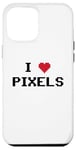 Coque pour iPhone 15 Plus Retro Gamer - I Love Pixels - Pixel Art Cœur