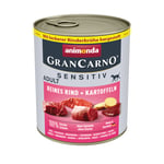 Økonomipakke Animonda GranCarno Adult Sensitive 24 x 800 g - Storfe & poteter