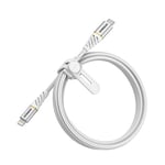 OtterBox Premium Reinforced Braided USB-C to Lightning Cable, MFi Certified, Fast Charging Cable for iPhone and iPad, Ultra-Rugged, Bend and Flex Tested, 1M, White