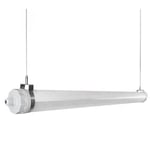 Réglette led tubulaire étanche pour usage industriel - 120cm - - Blanc Chaud