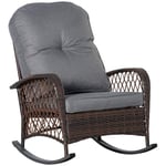 Poly Rattan Gungstol Gungstol Trädgårdsstol Med Kudde Loungemöbler Trädgårdsmöbler Uteplatsmöbler Brun 75 X 103 X 96 Cm