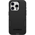 OtterBox Commuter Case for iPhone 15 Pro, Shockproof, Drop proof, Rugged, Protective Case, 3x Tested to Military Standard, Black, No Retail Packaging