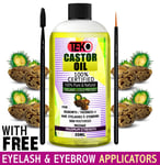 100% Pure Organic Castor Oil for Eyelashes & Eyebrows Hair Growth Body Care 🔥✅