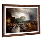 Big Box Art Framed Print of Thomas Moran The Wilds of Lake Superior Design | Wall Art Picture | Home Decor for Kitchen, Living Room, Bedroom, Hallway, Walnut, A2 / 24.5x18 Inch / 62x45cm