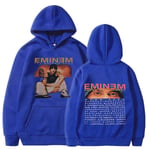 Eminem Anger Management Tour 2002 Hoodie Vintage Harajuku Rolig Rick Tröjor Långärmad Herr Dam Pullover Mode Blue XXXL