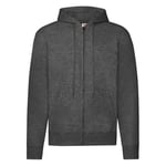 FRUIT OF THE LOOM Zip Hoodie mörkgrå XL