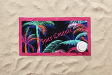 Juicy Couture 100% Cotton Extra Large Beach Towels Oversized Clearance, Pool Towels, Bath Towels - Lightweight & Quick Dry Towels - 36 in. x 68 in (1 Pack) - Neon Palm Pattern Adults Towel