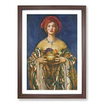 Big Box Art The Golden Bowl by Frank Cowper Cadogan Framed Wall Art Picture Print Ready to Hang, Walnut A2 (62 x 45 cm)