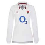 Umbro Womens England Home Jersey Long Sleeve Top White S