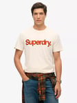 Superdry Classic Core Logo Shadow T-Shirt, Blue Bottle