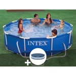 Piscine tubulaire INTEX Metal Frame ronde 3,05x0,76m avec bâche de protection