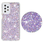 Unichthy All Glitter Case for Samsung Galaxy A54 5G Cover Girls Women Glitter Bling Clear Cover Cute Sparkly Crystal Silicone Shockproof Bumper Phone Case for Samsung Galaxy A54 5G Purple