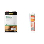 Everbuild Wood Preserver – Interior and Exterior Use – Low Odour – Quick Drying & General Purpose Silicone Sealant – Waterproof – Suitable for Interior and Exterior Use