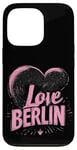 Coque pour iPhone 13 Pro Coeur rose I Love Berlin