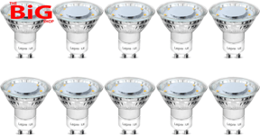 GU10  LED  Bulbs ,  Cool  White  5000K ,  50W  Halogen  Spotlight  Equivalent ,