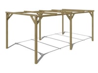 Carport pergola simple autoporté en bois traité - 1 voiture - 15 m² - ACHILLE