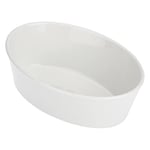 la Porcellana "Fiesole Ovale Plat de Cuisson Boîte Cadeau, Blanc, 19 x 13.5 x 6 cm