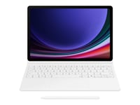 Samsung EF-DX725 - Clavier et étui (couverture de livre) - clé AI - avec pavé tactile - sans fil - POGO pin, Bluetooth - blanc clavier, blanc étui - pour Galaxy Tab S9, Tab S9 FE