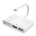 couleur a Lightning to 1080p Câble HDMI USB SD TF Card Reader Digital AV TV TV Hub pour iPhone 12 x XR XS 11Pro 8 max SE2 iPad Pro