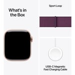 Apple Watch Series 10 GPS + Cellular 42mm Aluminum Case [ Plum Sport Loop  MWXC3 - Rose Gold ]