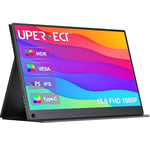 UPERFECT Portable Monitor, 15.6" Portable Monitor, 1920×1080 Full HD IPS USB C Monitor with Standard HDMI, Type C, OTG, and VESA Hole for Laptop PC Phone Xbox PS4