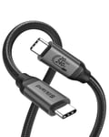 Câble USB C 3.2 Gen2x2, 20Gbps Transfert Données, Câble USB C vers USB C 2M, PD3.1 240W 48V/5A Charge Rapide, Câble Vidéo 5K/4K@60Hz pour MacBook Pro, iPad Pro, Dock, SSD, iPhone 15, Moniteur