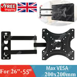 TV Wall Bracket Mount 26-55" Swivel & Tilt Full Motion LCD LED Plasma Television