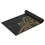 Gaiam Yoga Mat Premium Print Extra Thick Non Slip Exercise & Fitness Mat for All Types of Yoga, Pilates & Floor Workouts, Metallic Bronze Medallion, 6mm, 68" L x 24" W x 6mm Thick