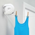 15m Retractable Washing Line Clothes Reel Wall Mounted Outdoor Indoor Drying