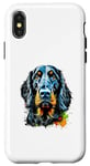 Coque pour iPhone X/XS Gordon Setter Pop Art et Splash Art Gordon Setter