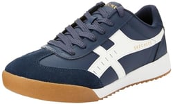 Skechers Men's Zinger MANZANILLA TOTALE Trainers, Navy Duraleather/Suede/White Trim, 7.5 UK