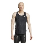 Adidas Adizero Singlet Herre Str. L - Lett og Komfortabel Svart Løpesinglet for Optimal Ytelse