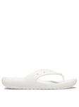 Crocs Classic Flip Sandal - White, White, Size 7, Women
