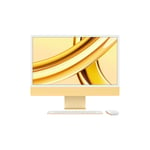 iMac 24-tommer Apple M3 med 8‑kjerners CPU, 10‑kjerners GPU / 8 GB / 256 GB SSD / Magic Mouse / Magic Keyboard med Touch ID / Gul