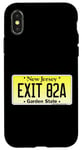 Coque pour iPhone X/XS Sortie de plaque d'immatriculation New Jersey NJ GSP Parkway 82A