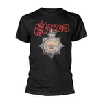 SAXON - STRONG ARM OF THE LAW BLACK T-Shirt Small