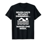 Stick Figure Swimming Pun Jokes for an Avid Swimmer T-Shirt