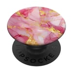 Pink Rose Gold Abstract Marble Print Design PopSockets Swappable PopGrip