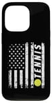 Coque pour iPhone 13 Pro Tennis USA Flag America Ball Sports