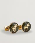 Skultuna Cuff Links Hunter The Moose Gold/Green